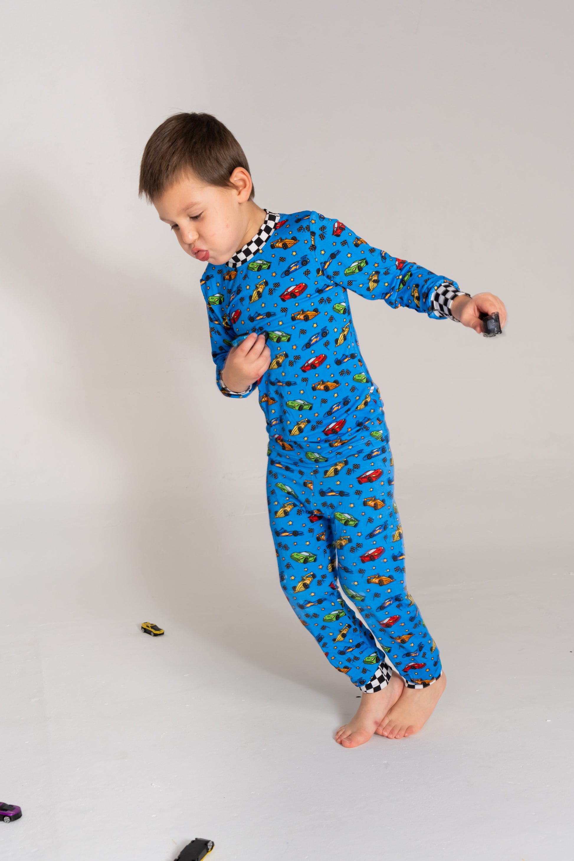 Racing Cars Two-Piece Pajama Set