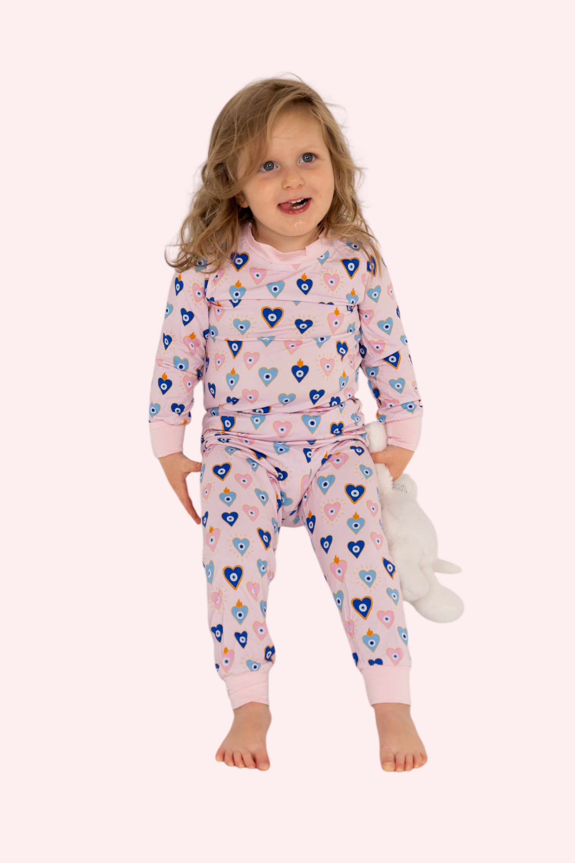 Pink Eyes Two-Piece Pajama Set