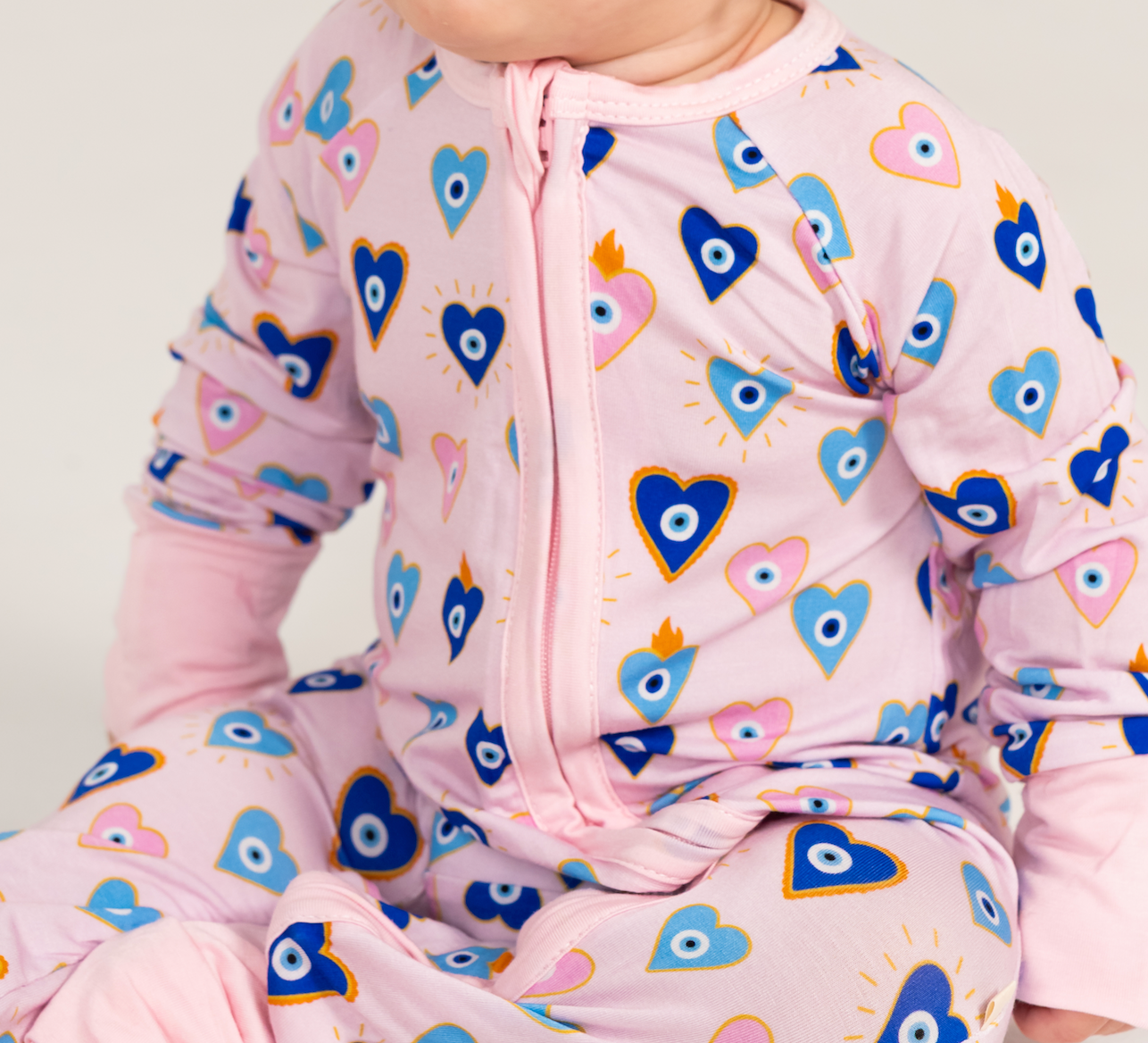 Pink Eyes Convertible Footie